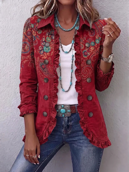 Carlotta | Chaqueta Bohemia Paisley con Volantes