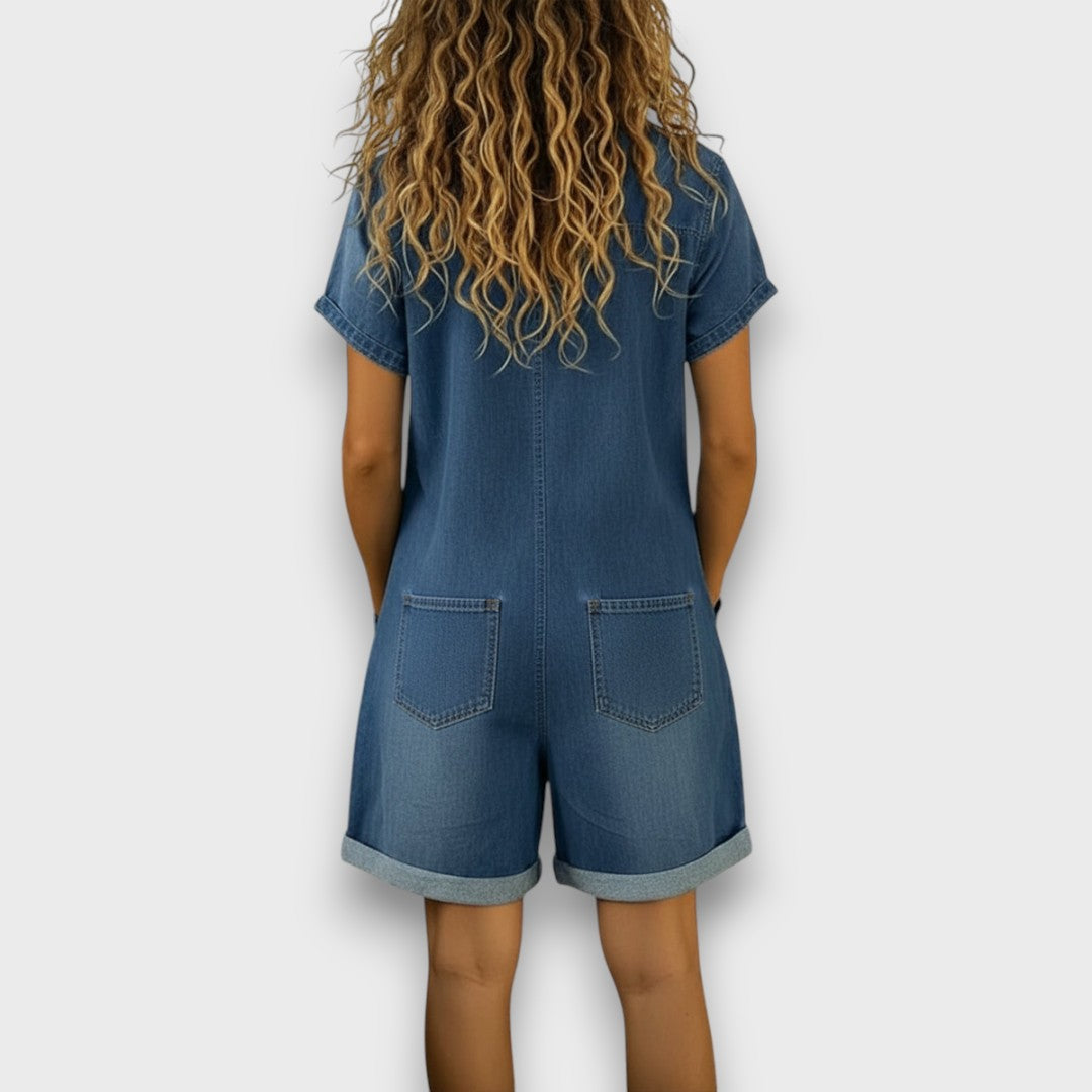 Joana | Shorts Vintage con Efecto Denim
