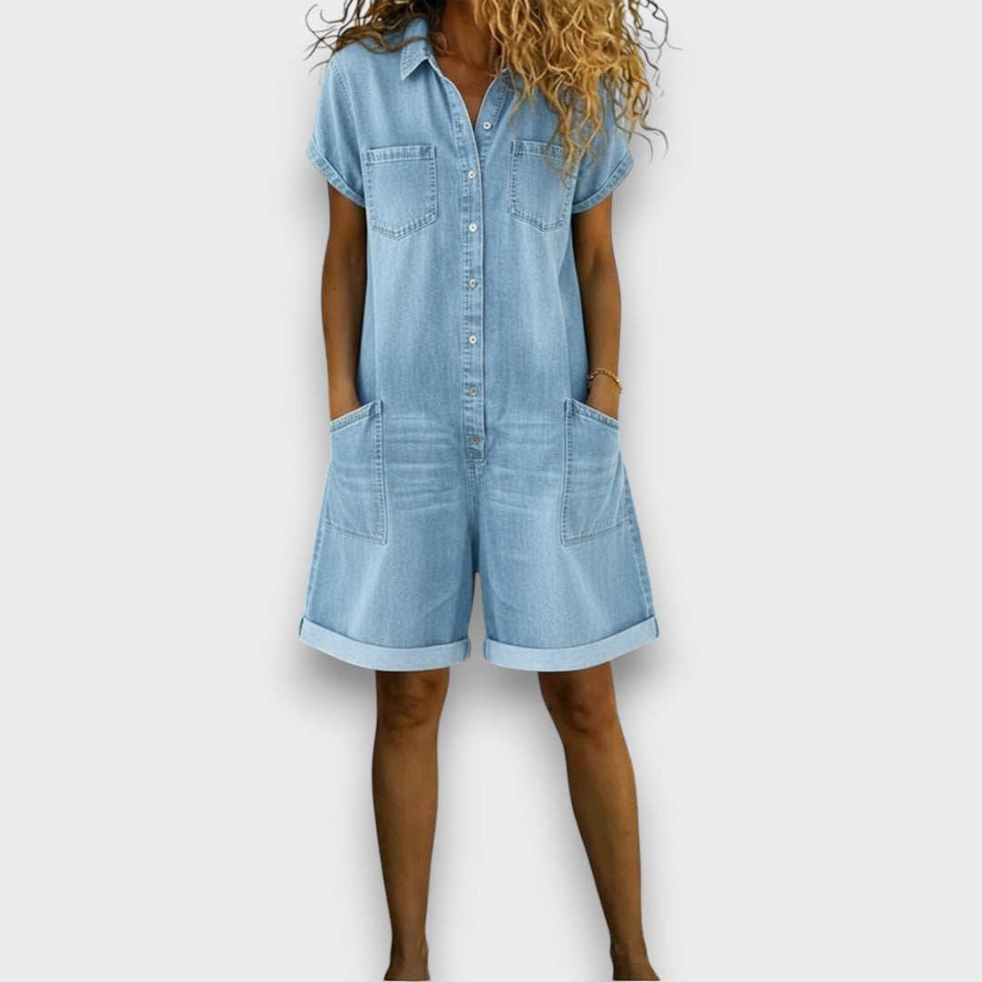Joana | Shorts Vintage con Efecto Denim