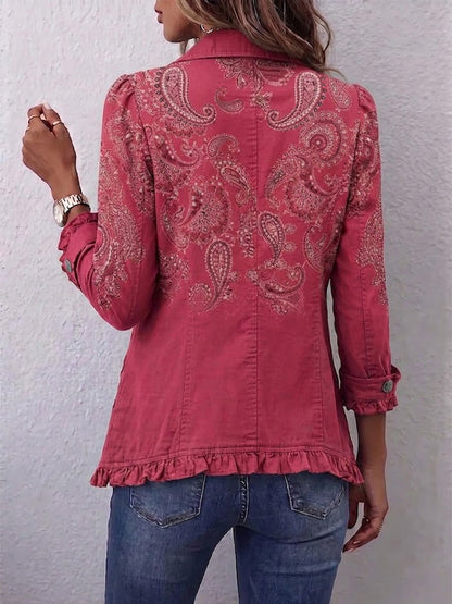 Isotta | Chaqueta Paisley Vintage con Volantes
