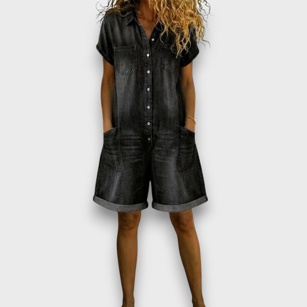 Joana | Shorts Vintage con Efecto Denim