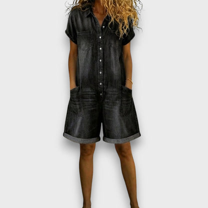 Joana | Shorts Vintage con Efecto Denim