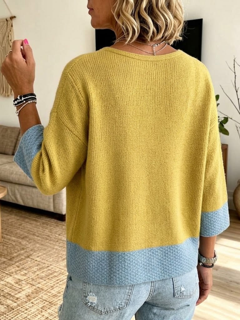 Ludivina | Cárdigan de Punto con Bloques de Color