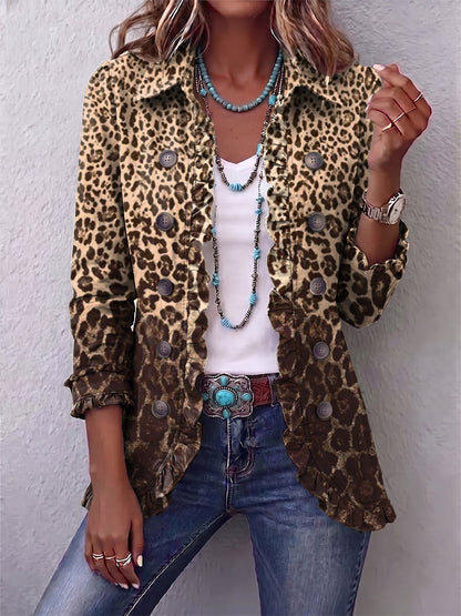 Ilaria | Chaqueta Leopardo con Volantes