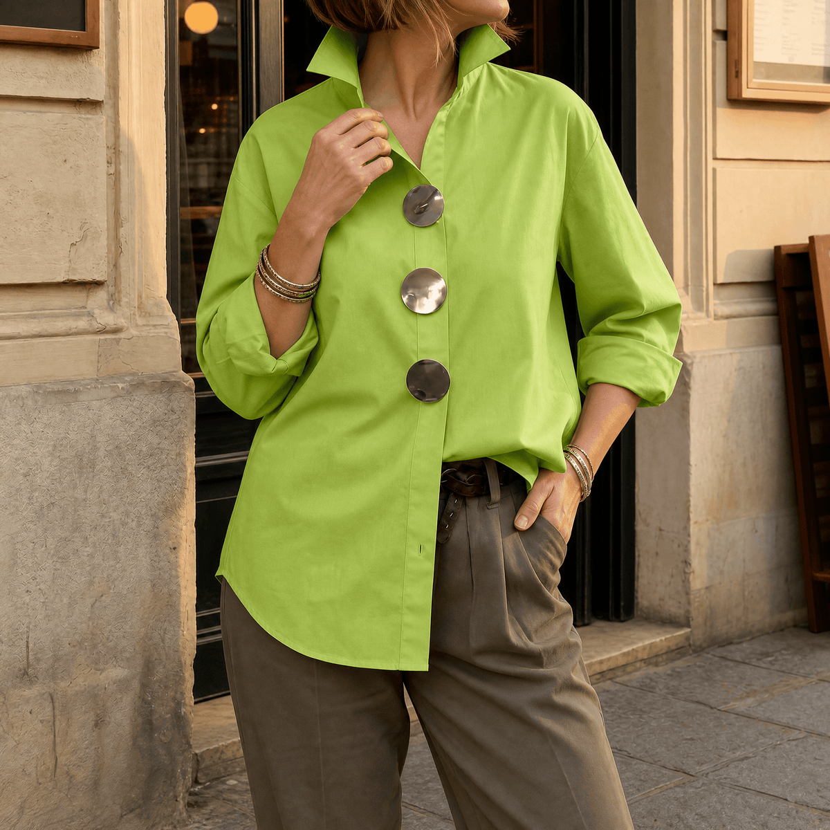 Peggy | Blusa Statement con Botones