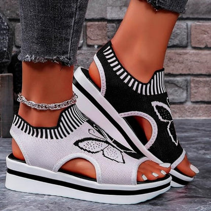👡 ¡50% DE DESCUENTO! 🌸 Sandalias de Plataforma Peep-Toe Casual para Mujer – Tacón de Plataforma Cómodo y Diseño Transpirable – Perfectas para la Playa, Vacaciones o el Día a Día – Elegantes y Ligeras ☀️✨