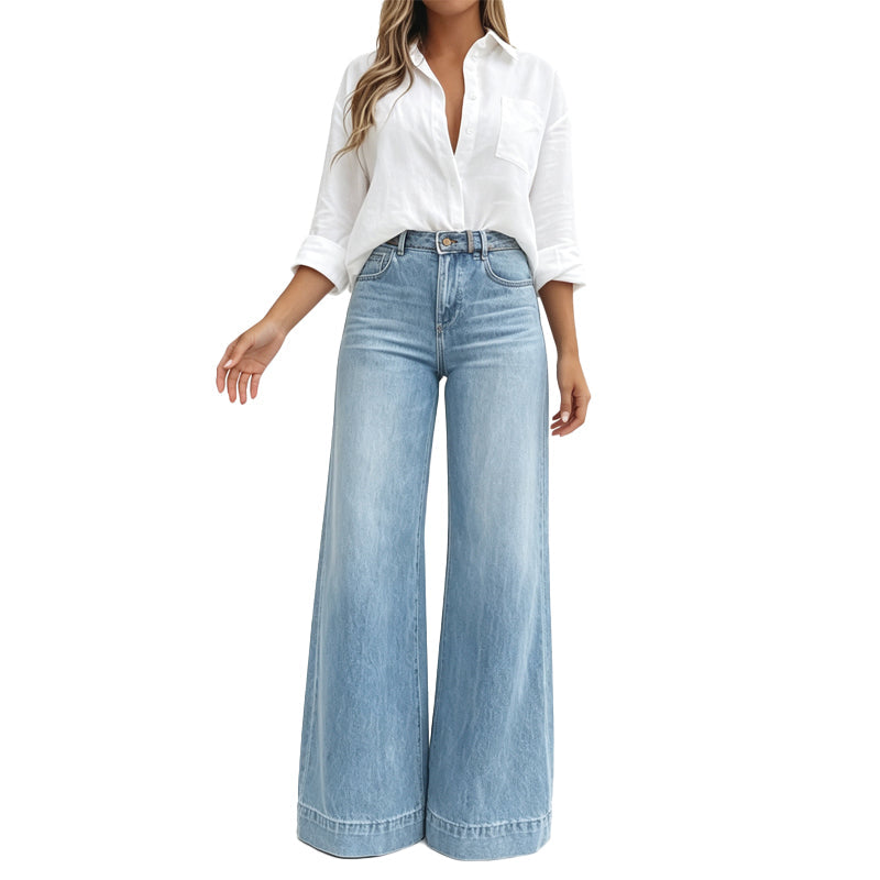 Lucia | Jeans de Pierna Ancha con Efecto Estilizador